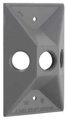 Raco 5189-0 Powder Coated Die Cast Metal 1-Gang Cluster Cover 2-27/32 Inch x 4-19/32 Inch