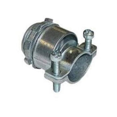 Bridgeport Fittings 657-DC2 Connector Zinc Die Cast 2-Screws Set-Screw 1 in. 180 Degree 4/3 to 1/3 AWG Ball Burnish