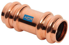 Mueller RP10146 ACR Press Copper Coupling, 0.08 x 7/8 OD (P x P) Staked Stop