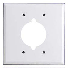 Mulberry 86223 2Gang White Power Receptacle Plate