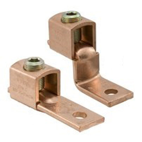 ILSCO SLU-175 Copper Mechanical Lug Offset 3/0-4 1 Port 1 Hole 3/8in Bolt Size UL CSA