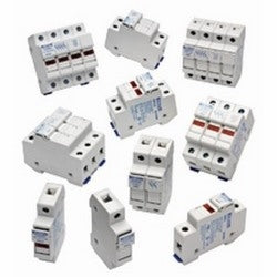 Mersen USM2I 2-pole UltraSafe(TM) modular fuse holder with indicator for midget fuses, 30 Amps, 600V