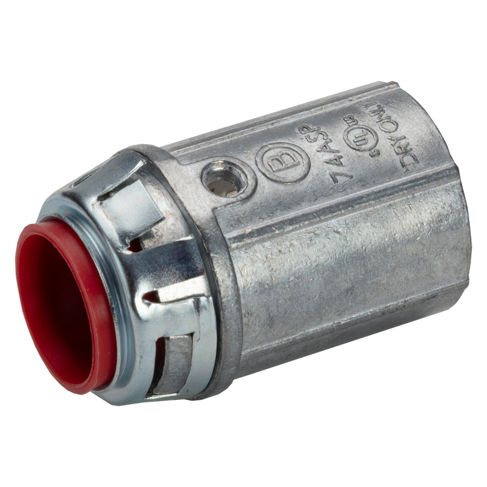 Bridgeport Fittings 74ASP SNAP²IT Snap-In Cable Connector Zinc Die Cast AC/MC/FMC Insulated Throat 3/4 in. Replacement MPN