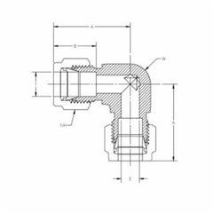 TYLOK SS-6-SELU-6 Stainless 3/8 CS Tube x 3/8 CS Tube Elbow, Single Ferrule System