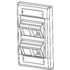 Belden AX106631 KCONN Ang MFLEX Faceplate Kit, 2P 1-Gang Angled Inserts, Electric White