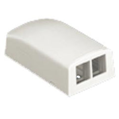 Panduit NK2BXIW-A NetKey 2-Port Surface Mount Box, Plenum, White