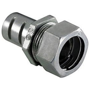 Bridgeport Fittings 581-DC 1/2 Inch Ball Burnished Zinc Die Cast EMT Compression to Screw-In Flexible Metal Conduit Fitting