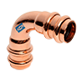 Mueller RP02716 ACR Press Copper 90 Elbow, 0.75 x 3/8 OD (P x P) Long Radius