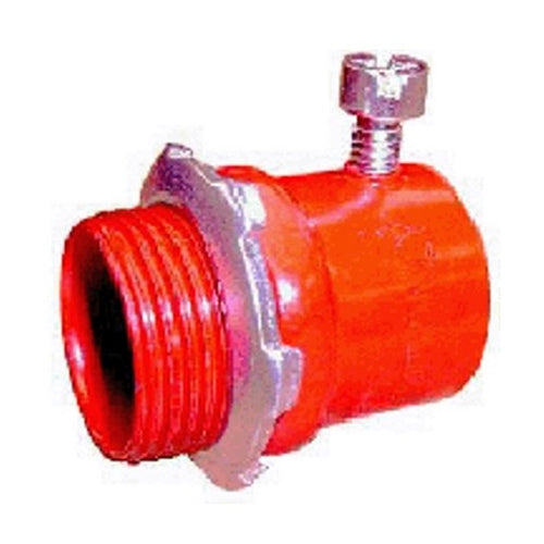 Bridgeport Fittings 232-SR Red Set-Screw Fire Alarm Connector Steel EMT Conduit 1 in.