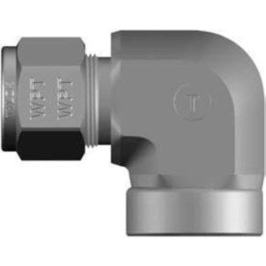 Tylok SS-8-DFE-4 DFE 1/2 x 1/4 in. OD Tube x FNPT Stainless Steel 90 Degree Double Reducing Elbow