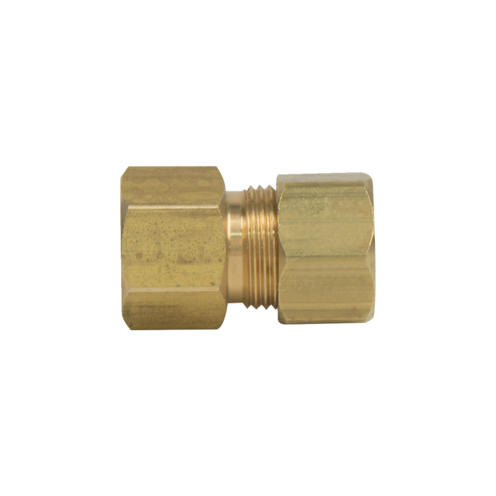 BrassCraft 462-8-6-1X CD 3/8 in Female Flare Fine Thread x 3/8 in O.D. Tube Flare Compression Adapter