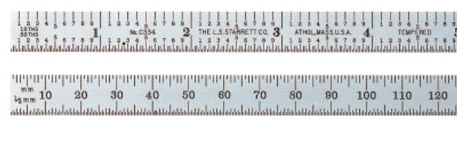 L.S. Starrett 51329 Steel Rule 150 mm No. 30 Replacement MPN