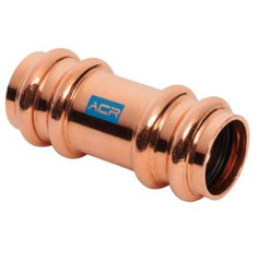 Mueller RP10143 ACR Press Copper Coupling, 0.08 x 3/8 OD (P x P)