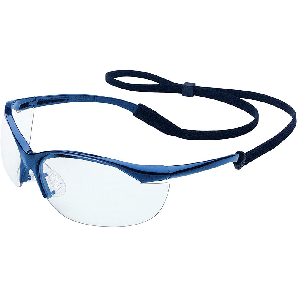 Honeywell 11150900 Vapor Eyewear Clear Lens Polycarbonate Hard Coat Metallic Blue Frame