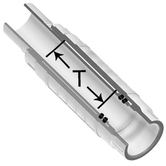 Spears S118-05 1/2 PVC Repair Coupling SpigotxSOC