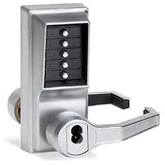 KABA LR1041S-26D-41 Mechanical Pushbutton Lock, Heavy Duty, Right Hand, LFIC Schlage, 1/2 Cylindrical Throw Latch, Combination Entry/Key Override/Passage
