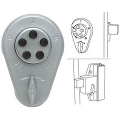 KABA 9020000-26D-41 Mechanical Pushbutton Lock 1 Deadbolt Latch 1-3/8 to 1-1/2 Thickness Satin Chrome