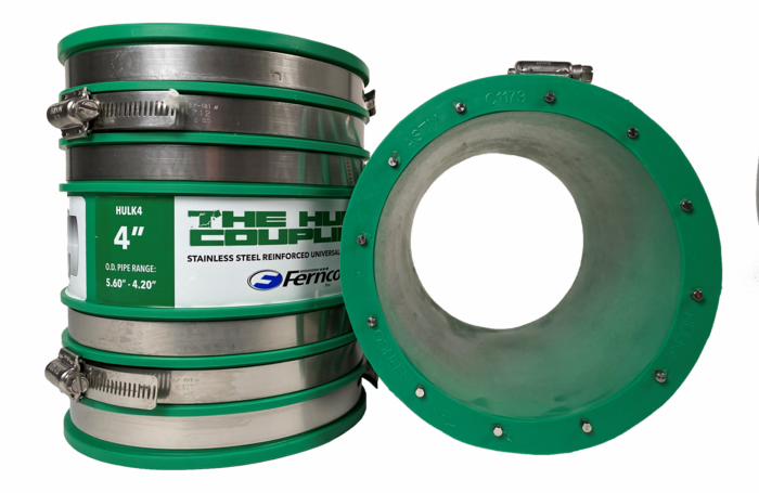 Fernco HULK12 The Hulk Universal Sewer and Drain Repair Coupling, 12, 15.30 - 12.50 Range