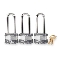 Master Lock 1TRILJCOM Tumbler Padlock Keyed Alike 4-Pin W1 Cylinder 1-3/4 Width 2-1/2 Shackle Clearance