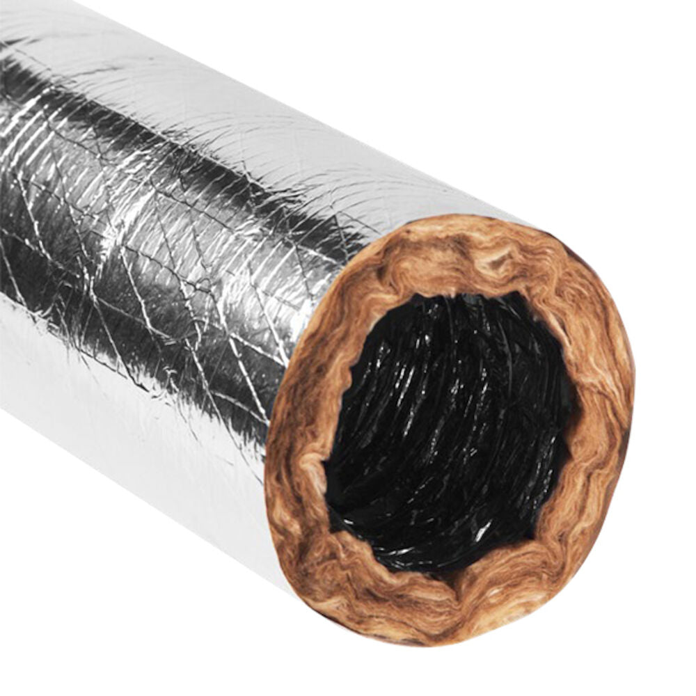 Quietflex 1485 Flex Duct Silver 14 x 25' R8 Bagged