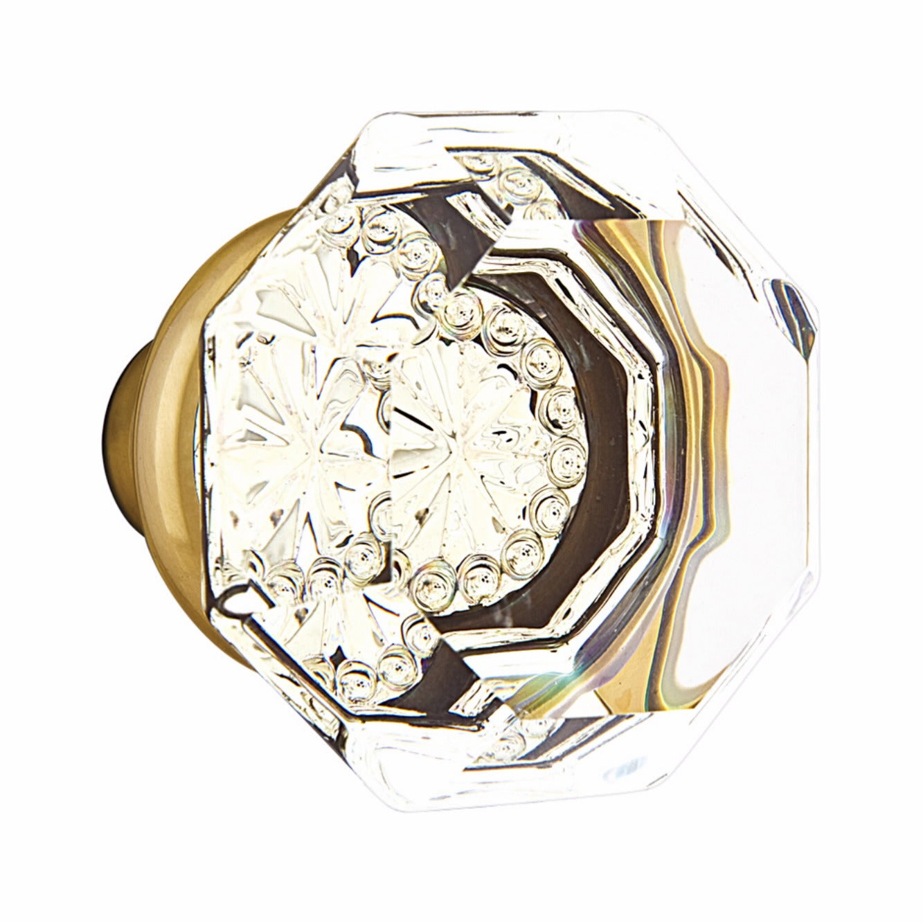 EMTEK Emtek 86028US7 Old Town Clear Cabinet Knob Antique Brass
