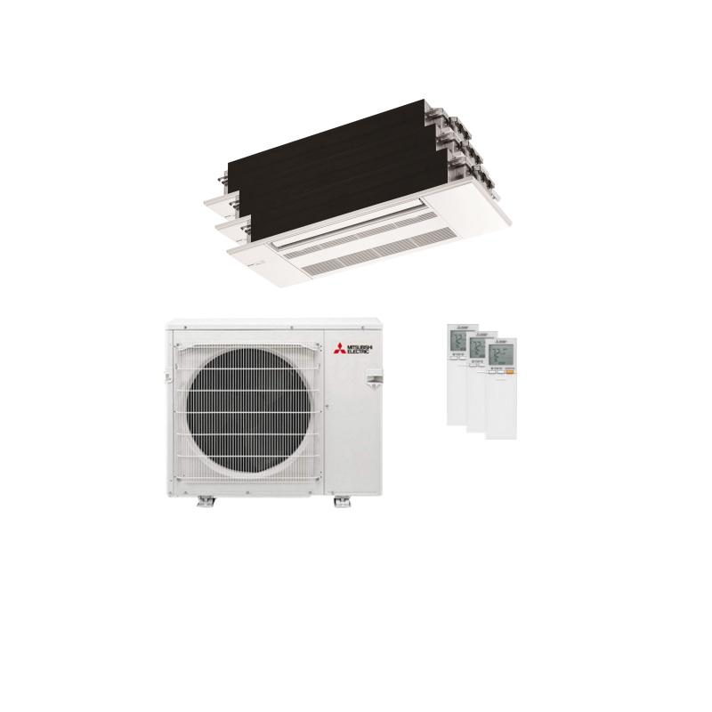 MITSUBISHI ELECTRIC Mitsubishi Electric MXZ-5D42NL Four Zone Ceiling Cassette Mini Split 42,000 BTU (4 x MLZ-KX09NL) MLP-449WU