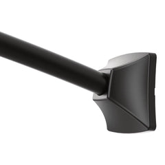 Moen CSR2164BL Shower Rod Adjustable Curved Square Post Matte Black