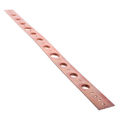 HoldRite 101-26-R 1/2 in, 3/4 in Copper Stub Bracket w/ extruded holes 26 in Length