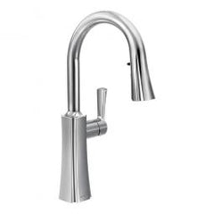 Moen S72608 Etch Chrome one-handle pulldown kitchen faucet