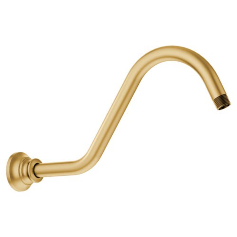 Moen S113BG Waterhill 14 in. Shower Arm and Flange Gold