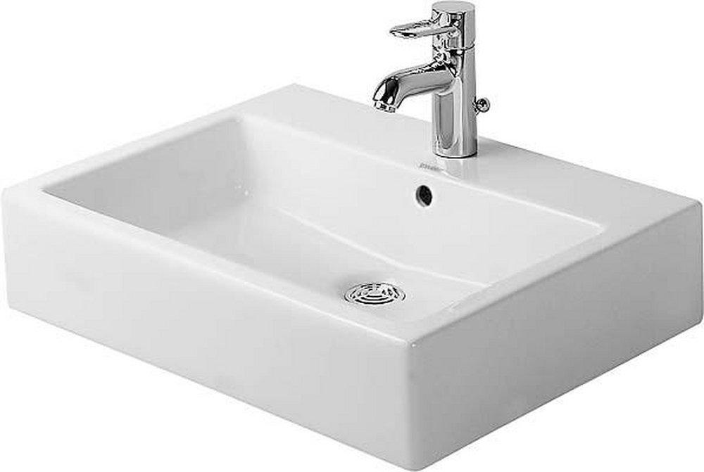 Duravit 0454600000 Vero 23-5/8 x 18-1/2 in. Rectangular Wall Mount Bathroom Sink in White