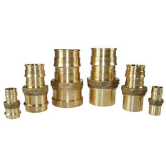 Uponor LFP4502020 ProPEX LF Brass Copper Press Fitting Adapter, 2 in PEX x 2 in Copper