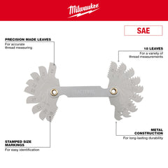 Milwaukee Tool 49-57-5011 8-44 TPI SAE Thread Gauge