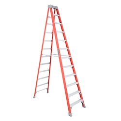 Louisville Ladder FS1512 12-Foot Fiberglass Step Ladder, Type IA, 300-pound Load Capacity