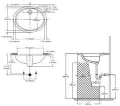 Toto LT569#03 Bathroom Sink 19-1/4 x 16-1/4 x 7-1/2