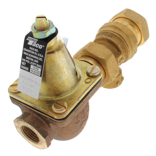 Taco 3492-050-H1 1/2 Cast Iron Combination Boiler Feed Valve & Backflow Union Press x NPT