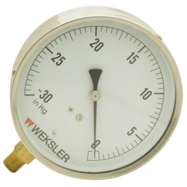 Weksler EA14-H Pressure Gauge EA14 0 to 30 inHg