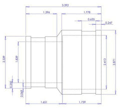 Fernco 1056-215 Flexible Pipe Coupling 2 x 1-1/2 in PVC