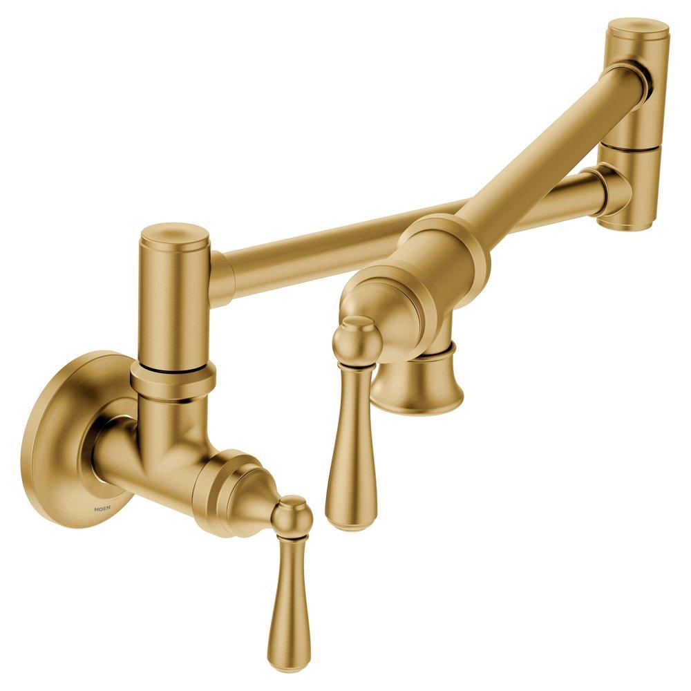 Moen S664BG Wall Mount Pot Filler Brushed Gold