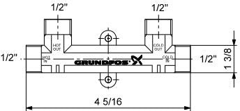 Grundfos 595926 Comfort Valve 1/2 NPT Circulator Pump Comfort Valve