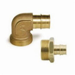 Uponor Q4153275 Manifold Elbow Adapter, R32 x 3/4 in, 125 psi, Brass