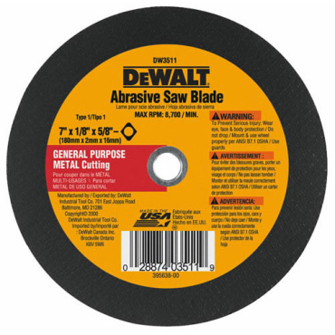 DEWALT DW3511 CIRCULAR SAW BLADES