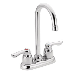 Moen 8957 M-BITION 4 In. Centerset 2-Handle Vandal-Resistant Bar Faucet with 1/2 In. IPS Connections, 1.5 GPM