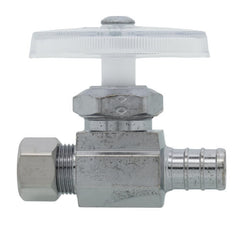 BrassCraft BRPX14X C 1/2 x 3/8 inch PEX Barbed x OD Compression Knurled Handle Straight Supply Stop Valve