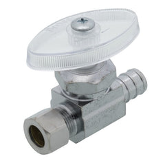 BrassCraft BRPX14X C 1/2 x 3/8 inch PEX Barbed x OD Compression Knurled Handle Straight Supply Stop Valve