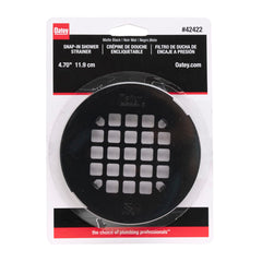 Oatey 42422 Universal 4-1/4 in. Snap-Tite Strainer Matte Black