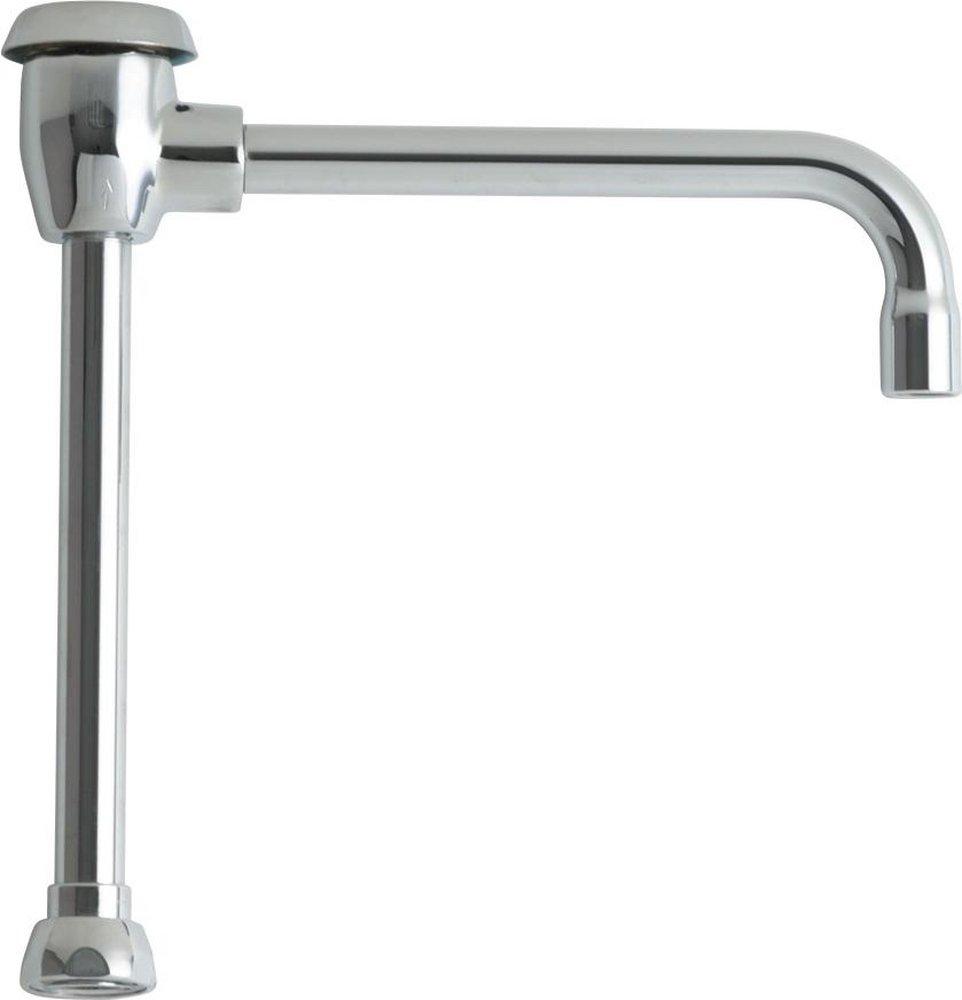 Chicago Faucets GN8BVBJKABCP 8 in. Rigid/Swing Gooseneck Spout with Atmospheric Vacuum Breaker Polished Chrome