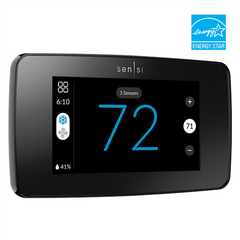 White Rodgers 1F96U-42WFB Sensi Touch 2 Smart Thermostat, Black