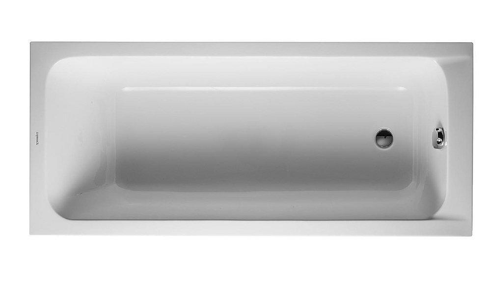 Duravit 700096000000090 D-Code 63 x 27-1/2 in. Soaker Drop-In Bathtub with Reversible Drain