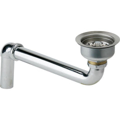 Elkay LKAD35 3-1/2 Drain Fitting Stainless Steel Body Strainer Basket and Offset Tailpiece